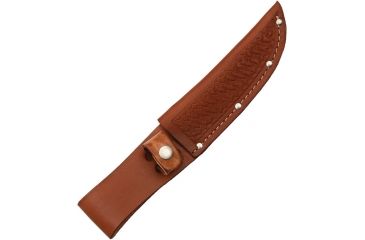 Image of Sheath Fixed Knife Sheath, Brown basketweave leather,Fits up to 5in blade SH1134