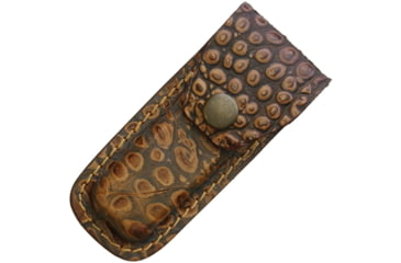 Image of Sheath Leather Belt Pouch Alligator Pattern, Fits 3in To 3.5in Folding Knife, Alligator Pattern, Leather Construction, SH1190