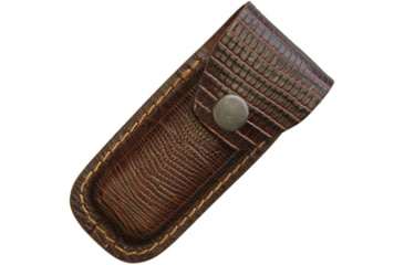 Image of Sheath Leather Belt Pouch Lizard, Fits 3in To 3.5in Folding Knife, Lizard Pattern, Leather Construction, SH1184