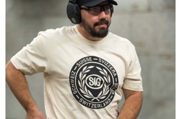 Image of SIG SAUER T-shirt, Swiss Sauer Logo, White, Large