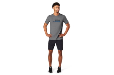 Image of Smartwool Merino Sport 150 Camping with Friends T-Shirt - Mens, Light Gray Heather, 2XL, SW016281545-LGH-XX-Large