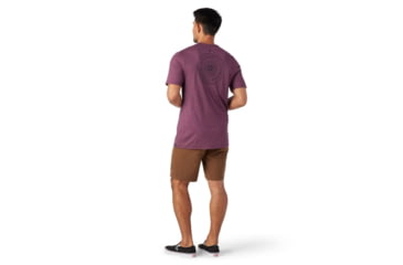 Image of Smartwool Merino Sport 150 Go Far, Feel Good Spokes Short Sleeve Graphic Tee - Mens, Argyle Purple Heather, Large, SW016731J46L