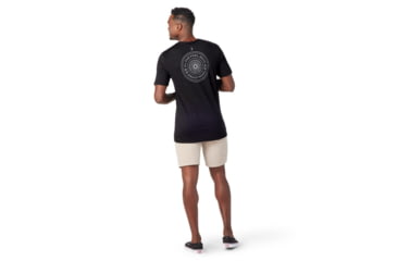 Image of Smartwool Merino Sport 150 Go Far, Feel Good Spokes Short Sleeve Graphic Tee - Mens, Black, 2XL, SW016731001XXL