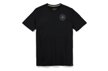 Image of Smartwool Merino Sport 150 Go Far, Feel Good Spokes Short Sleeve Graphic Tee - Mens, Black, 2XL, SW016731001XXL