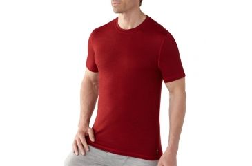 Image of Smartwool Microweight T-Shirt - Men's-Large-Crimson Stripe