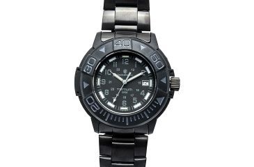 Image of Smith and Wesson Diver Watch w/ Metal and Rubber Strap, Black/Black SWW-900-BLK