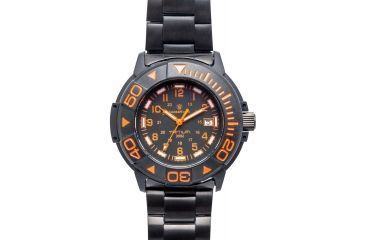 Image of Smith and Wesson Diver Watch w/ Metal and Rubber Strap, Black/Orange SWW-900-OR