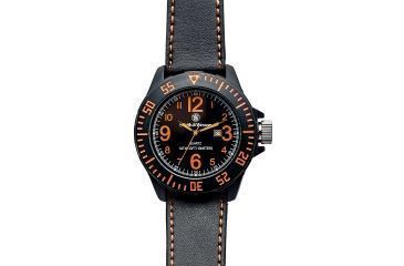 Image of Smith and Wesson Water Resistant EGO Watch w/ Leather Strap, 52mm, Black/Orange SWW-LW6058