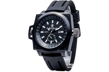 Image of Smith and Wesson Water Resistant EGO Watch w/ Silicon Strap, 49mm, Black SWW-LW6097