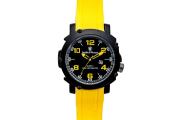Image of Smith and Wesson Water Resistant EGO Watch w/ Silicon Strap, 50mm, Yellow/Black SWW-LW6098