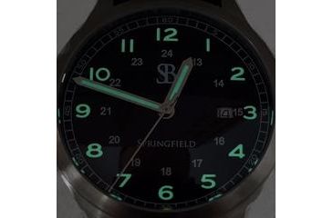 Image of Smith&amp;Bradley Ltd. Springfield Field Watch w/ Black PVD, Black Strap, 44MM, NSN n, SPRINGFIELD PVD BLK