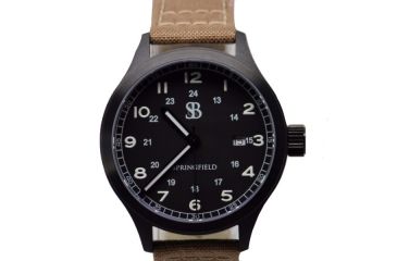 Image of Smith&amp;Bradley Ltd. Springfield Field Watch w/ Black PVD, Black Strap, 44MM, NSN n, SPRINGFIELD PVD BLK