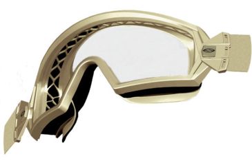 Image of Smith Elite Outside the Wire Eyeshield - Desert Tan frames, Clear lenses