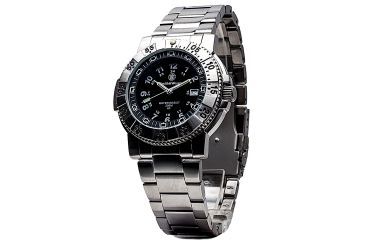 Image of Smith &amp; Wesson Aviator Tritium H3 Watch - 45 mm, Stainless steel SWW-357-SS SWW-357-SS