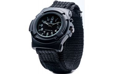 Image of Smith &amp; Wesson Men's Lawman Basic Round Black Face Watch SWW-11B GLOW SWW-11BGLOW