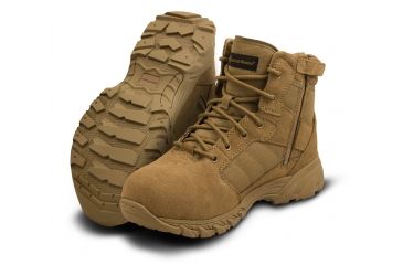 Image of Smith &amp; Wesson Mens Breach 2.0 6 in Side Zip Boots, Coyote, Wide, 13 US 810303-13.0W