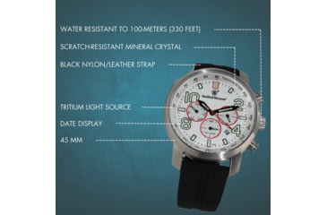 Image of Smith &amp; Wesson Tritium Chronograph Watch SWW1500GRY