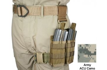 Image of Specter Gear 30 rd. 5.56mm 2 Magazine Rapid Reload Tactical Thigh Rig,Army ACU Camo 740 ACU
