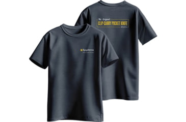 Image of Spyderco T-Shirt Clip Carry Heather, 2XL, Navy, SPY-TS07HNY-2XL