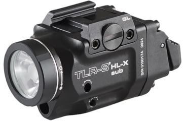 Image of Streamlight TLR-8 HL-X SUB USB SL-B9 Rechargeable 1000 Lumens LED Weapon Light for Glock 43X/48 Mos/43X/48 Rail with High And Low Switches, USB-C Cord, Multi-Tool, Mounting Kit With Key, Black, 69466