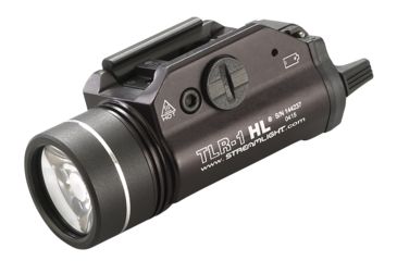 Image of Streamlight TLR-1 HL LED Weapon Light Earless Screw w/Batteries, CR123A, White, 1000 Lumens, Black, 69264