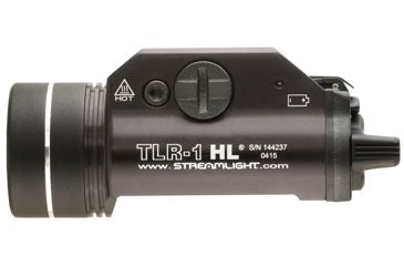 Image of Streamlight TLR-1 HL LED Weapon Light Earless Screw w/Batteries, CR123A, White, 1000 Lumens, Black, 69264