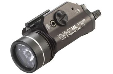 Image of Streamlight TLR-1 HL LED Weapon Light Earless Screw w/Batteries, CR123A, White, 1000 Lumens, Black, 69264