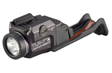 Image of Streamlight TLR-7X Contour Remote Weapon Light, 500 Lumens, Most Glocks Gen 4/5, w/ Mounting Key, CR123A, Black, 69428