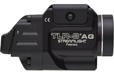 Image of Streamlight TLR-8 A Weapon Light and Laser, High Switch Mounted on TLR-8A, CR123A, Green Beam, 500 Lumens, Black, 69433