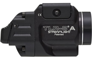 Image of Streamlight TLR-8 A Weapon Light and Laser, High Switch Mounted on TLR-8A, CR123A, Red Beam, 500 Lumens, Black, 69413