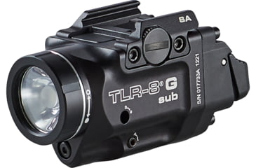 Image of Streamlight TLR-8 G Sub For Hellcat LEDWeapon Light w/ Green Laser, CR123A Lithium, White, 500 Lumens, Black, 69439