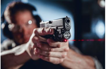Image of Streamlight TLR-8 Tactical Weapon Light w/Laser Sight, Rail Mounted, 500 Lumen LED, 640-660nm Red Laser, 1 x CR123A Battery, Black, 69410