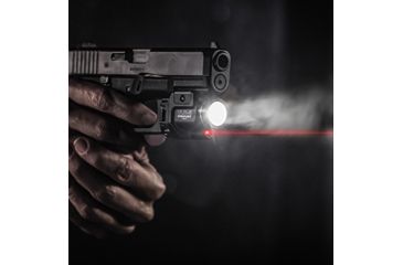 Image of Streamlight TLR-8 Tactical Weapon Light w/Laser Sight, Rail Mounted, 500 Lumen LED, 640-660nm Red Laser, 1 x CR123A Battery, Black, 69410