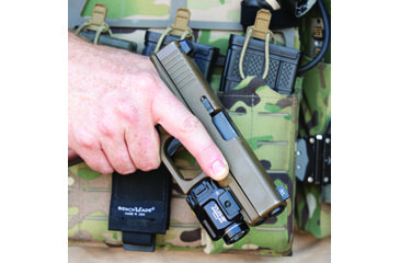 Image of Streamlight TLR-8 Tactical Weapon Light w/Laser Sight, Rail Mounted, 500 Lumen LED, 640-660nm Red Laser, 1 x CR123A Battery, Black, 69410