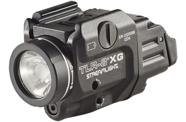 Image of Streamlight TLR-8A A Weapon Light and Laser, Both High and Low Switch Mounted on TLR-8A, CR123A, Green Beam, 500 Lumens, Black, 69434