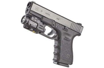 Image of Streamlight TLR-8A A Weapon Light and Laser, Both High and Low Switch Mounted on TLR-8A, CR123A, Green Beam, 500 Lumens, Black, 69434