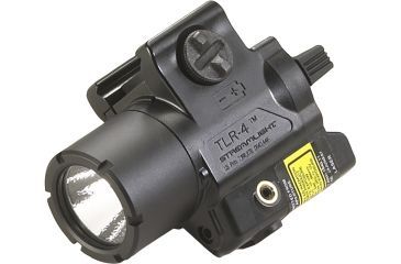 Image of Streamlight TLR-4 Compact Handgun Laser Sight Flashlight, No Battery, Red, 170 Lumens, Black, 69243