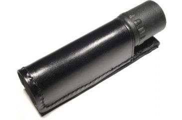 Image of SureFire Leather Plain Holster V26 with G2 Black Flashlight in the inside