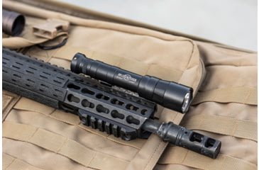 Image of SureFire M640DFT-PRO Turbo Series 18350/123A High Candela 6-Volt Dual Fuel Scout Pro LED Weapon Light, 123A, 550 Lumens, Black, M640DFT-BK-PRO