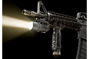 Image of Surefire M910A Vertical Foregrip Weaponlight with Picatinny Rail - shown mounted