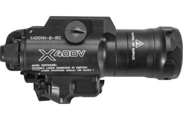 Image of SureFire MasterFire X400 Weapon Light, 123A, White/Infrared, 350 Lumens, Black, X400VH-B-IRC