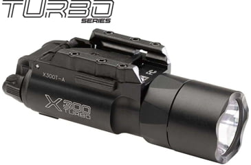 Image of SureFire X300T Turbo Series High-Candela LED Weapon Light, 123A Lithium, White Light, 650 Lumens, Black, X300T-A