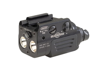 Image of SureFire XR2 Ultra-Compact Rechargeable LED Pistol Light w/ Laser, Rechargeable Lithium Polymer, White Light / Red Laser, 800 Lumens, Black, XR2-A-RD