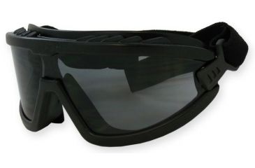 Image of Survival Optics Sunglasses Eyeguards/Wheelz Goggles, Black Frame, Gray Anti-Fog Lens 4783
