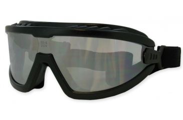 Image of Survival Optics Sunglasses Eyeguards/Wheelz Goggles, Black Frame, Silver Mirror Lens 4784