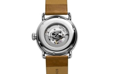Image of Szanto Automatic Officer Watches, Black Dial, Tan Strap, Steel, One Size, SZ 6302E