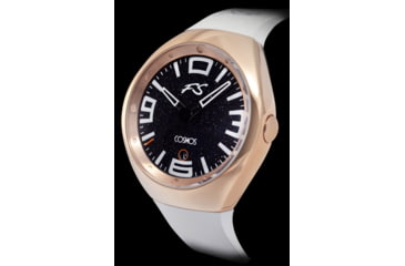 Image of Szanto Icon Frank Stephenson Cosmos Watches, Blue Dial, White Strap, Rose Gold, One Size, IC-FS-9005