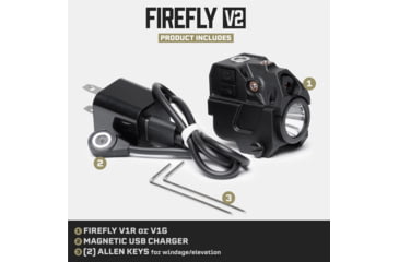 Image of Tacticon Armament Firefly V2 Pistol Laser/Flashlight Combo, Red Laser, Black, FRL20