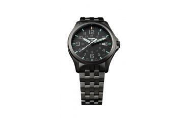 Image of Traser Officer Pro GunMetal Watch, Pvd Coated Stainless Steel Strap, Black, 42mm, 107868