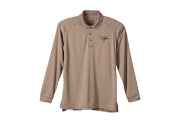 Image of Trijicon Long Sleeve Performance Polo with Logo, Khaki, X-Large AP26-XL